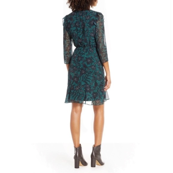 SAM EDELMAN Floral Ruched Chiffon Dress - Picture 2 of 11